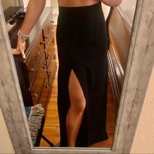 Black maxi skirt